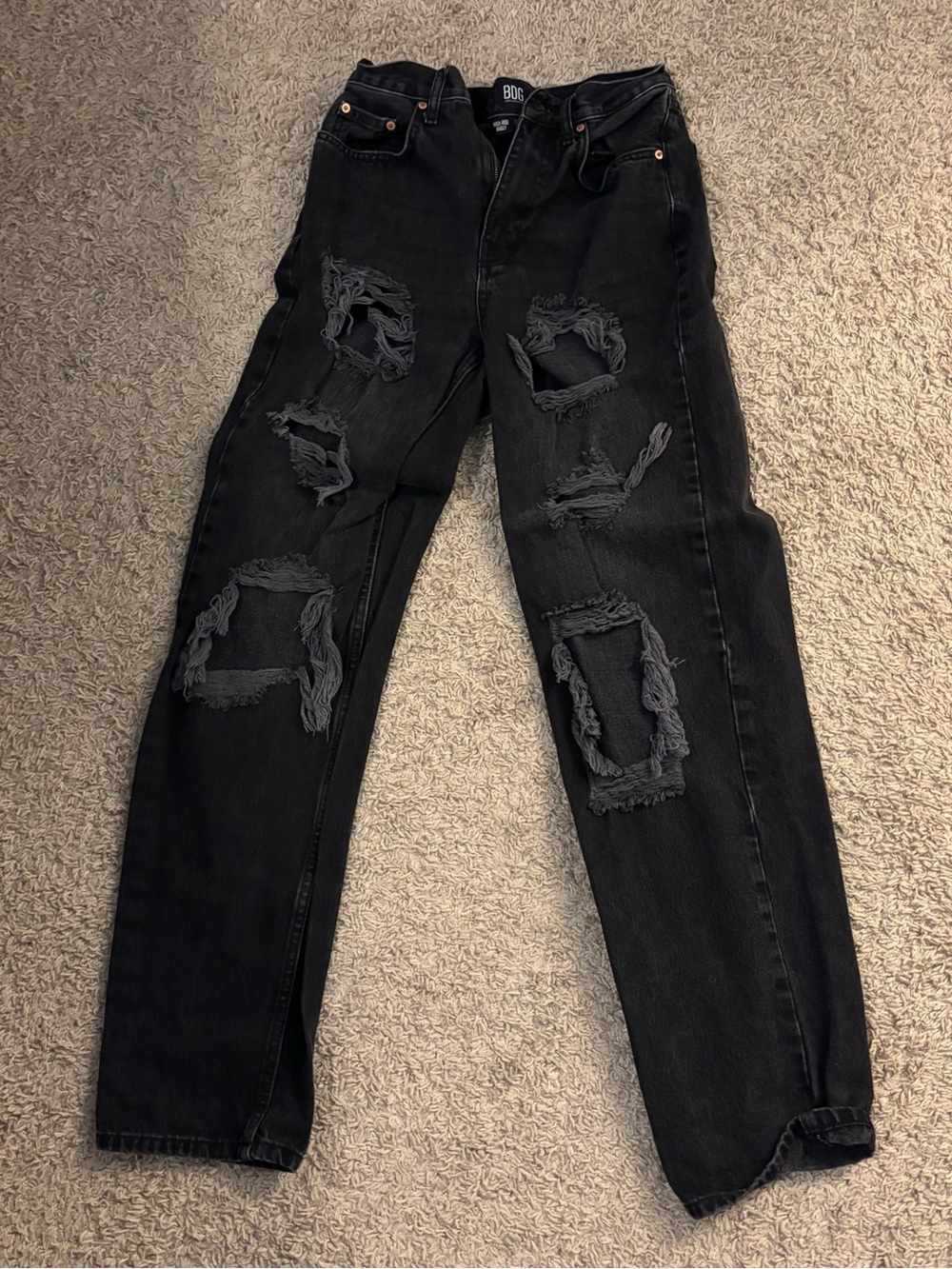 BDG Black Distressed Ripped Jeans
